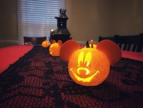 mickey tealight pumpkin decor disney halloween decoration mouse scary spooky holder 3d print model - Mito3D