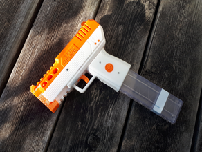 grass snake - grip scales round insert toy & game accessories adapter blaster dart nerf pistol 3d print model - Mito3D