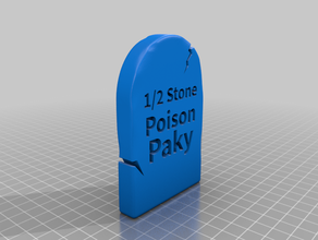 stone paky head - grave halloween customized 3d print model - Mito3D
