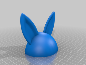 fluffy bunny tp oídos cuarto de baño 3d print model - Mito3D