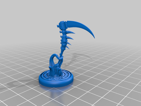 spiritual weapon - scythe games cantrip cleric death dnd miniature effect spell 3d print model - Mito3D
