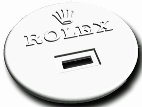 bottom remix rolex signs & logos clock stand watch 3d print model - Mito3D
