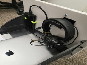 auriculares de la oficina percha los soporte para gancho 3d print model - Mito3D