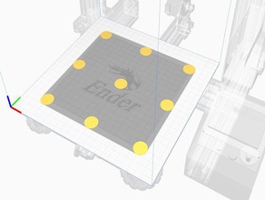 letto a livello di dischi test 180x180 x 0,2 mm - 1 9 punti Stampa 3d prove livellamento 3d print model - Mito3D