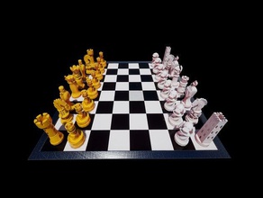 chess set boardgame boardgames board game piece pieces 3d print model - Mito3D