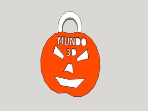 llavero mundo 3d hallowen işaretler ve logolar Cadılar Bayramı 3d print model - Mito3D