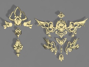 sculpté à décor d'angle art coin cosplay décorer goldmund de modèle solomonlq xcarve 3d print model - Mito3D