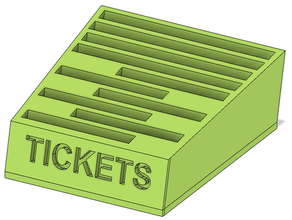 tickets-Halter support-tickets - Organisation Halter der U-Bahn Veranstalter rangement die Unterstützung ticket Transport tri 3d print model - Mito3D