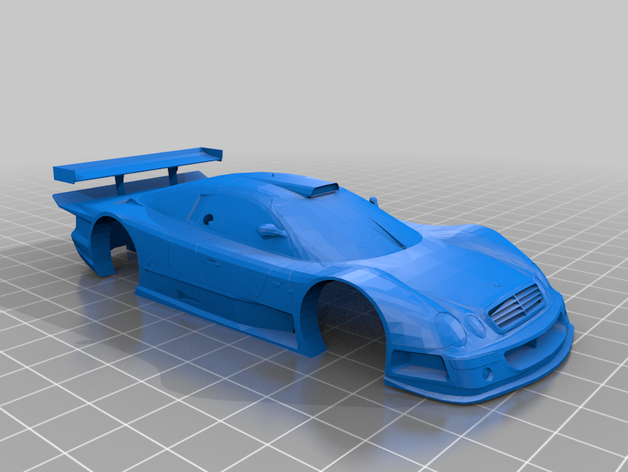 mercedes clk gtr juegos y juguetes fundido a presión diecast automóvil slotcar coche de ranura 3D print model - Mito3D