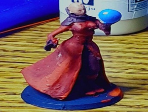 feminino feiticeiro vermelho dnd em miniatura miniaturas assistente 3d print model - Mito3D