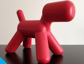 art de chien artistique miniature 3d print model - Mito3D