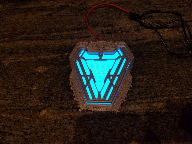 iron man mark 50 arc réacteur puni accessoires remix de jeu électroluminescents l'homme fer 3D print model - Mito3D
