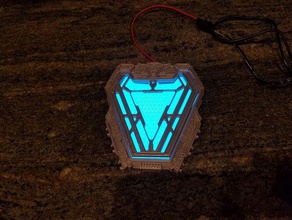 iron man mark 50 arc reactor punished props remix electroluminescent 3d print model - Mito3D