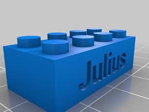 lego 4x2 julius signos y logotipos personalizado 3d print model - Mito3D