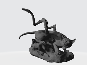 displacer beast toy & game accessories creature creatures dnd miniature monster 3d print model - Mito3D