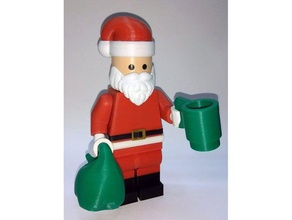 jumbo Noel - Baba insanlar dekorasyon süslemeleri dev minifigure santa xmas 3d print model - Mito3D