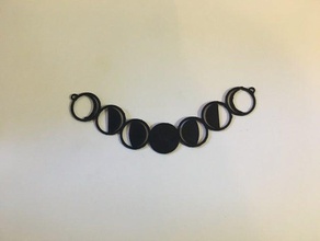 phases moon necklace jewelry 3d print model - Mito3D