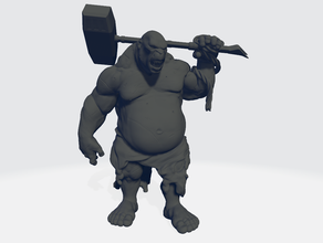 orco maul dnd in miniatura 3d print model - Mito3D