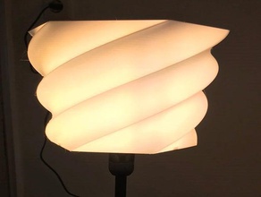 twisted lampshade ikea lamp decor 3d print model - Mito3D