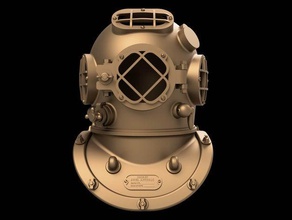 diving helmet wearable props prop 3d print model - Mito3D