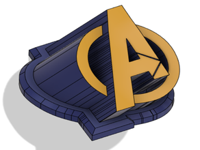 vengadores logotipo signos y logotipos avenger captainamerica capitán américa guardiansofthegalaxy ironman de marvel 3d print model - Mito3D