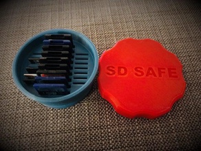sd safe - simple card box computer holder 3d print model - Mito3D