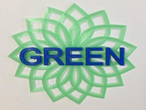 green party logo signs & logos 3d print model - Mito3D