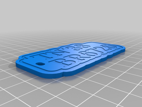 il mio personalizzato multiline tag portachiavi segni e loghi su misura 3d print model - Mito3D