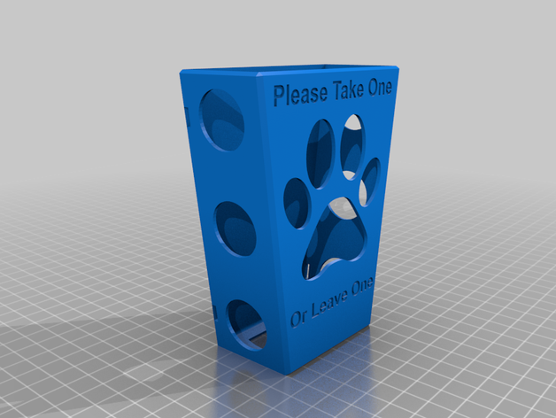 dog poop bag dispenser pets 3D print model - Mito3D