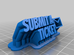 enviar ticket de la oficina personalizado 3d print model - Mito3D
