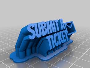 submit ticket office customized 3d print model - Mito3D