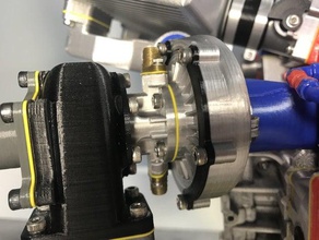 turbo de drenaje aceite la brida extensión ej20 subaru motor juguetes mecánicos 3d print model - Mito3D