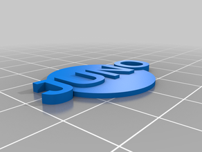juno customized custom letters circles 3d print model - Mito3D