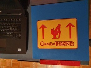 jeu de trônes toilette signe 2 couleurs les signes et logos toilettes wc schild 3d print model - Mito3D