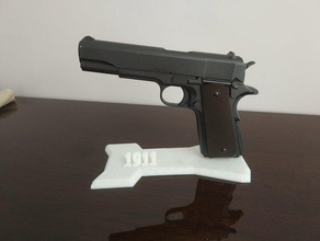 1911 stand decoración airsoft pistola pantalla arma de fuego soporte titular kwc m1911 pie apoyo 3d print model - Mito3D