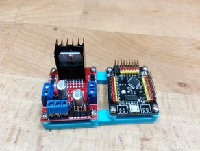 arduino nano micro strong & l298n module mount electronics l298 3d print model - Mito3D