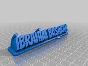 ibrahim basaran placa com o nome office personalizado 3d print model - Mito3D