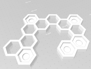 hexagon-magnetische Schlüsselhalter 3d print model - Mito3D