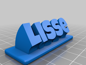 sweeping name plate lisse office customized 3d print model - Mito3D