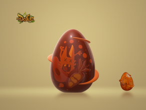 oeuf dofus cawotte egg cawwot 3d printing easter jeux video mmorpg paques game games 3d print model - Mito3D