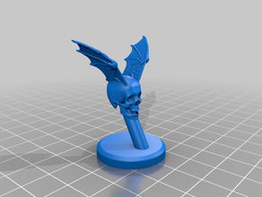 flying winged skull toys & games 28mm dnd miniature skulls 3d print model - Mito3D