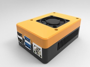 raspberry pi 4 ventilador de la caja equipo frambuesa caso 3d print model - Mito3D