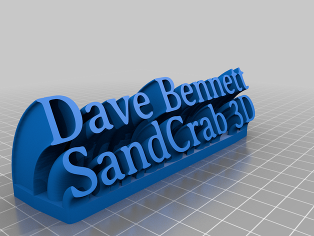dave sandcrab office customized 3D print model - Mito3D
