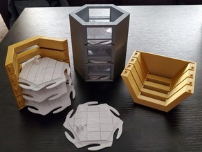 settlers catan interlocking piece storage toy & game accessories 3d print model - Mito3D