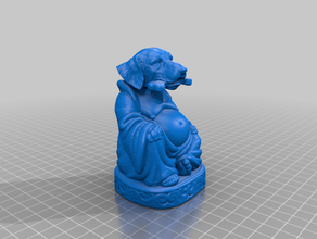 dog bone buddha canine collection sculptures dogs remix 3d print model - Mito3D