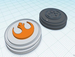 star wars checker pieces set - high rebel & imperial toy & game accessories checker pieces game-set imperal rebels star wars 3d print model - Mito3D