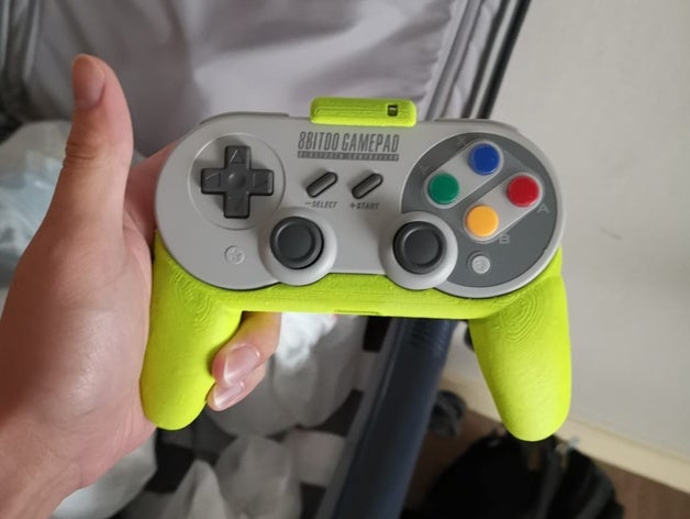 davidsl448 de 8bitdo sf30 grip w plus mince, poignées les jeux vidéo le contrôleur 3D print model - Mito3D