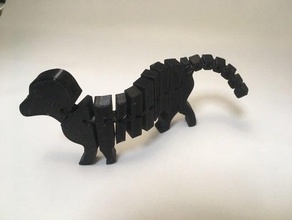 flexi dachshund hayvanlar 3d print model - Mito3D