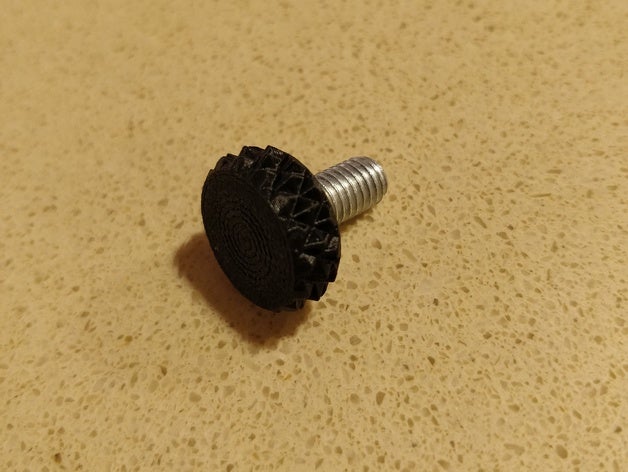 customizable knurled thumbscrew cap machine screws parts 3D print model - Mito3D