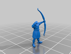 miniature medieval archer sculptures 3d print model - Mito3D